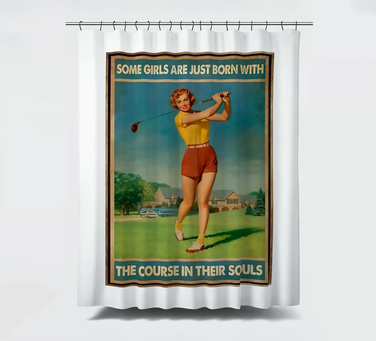 some girl are just born with the course in their souls shower curtain by khanrosie