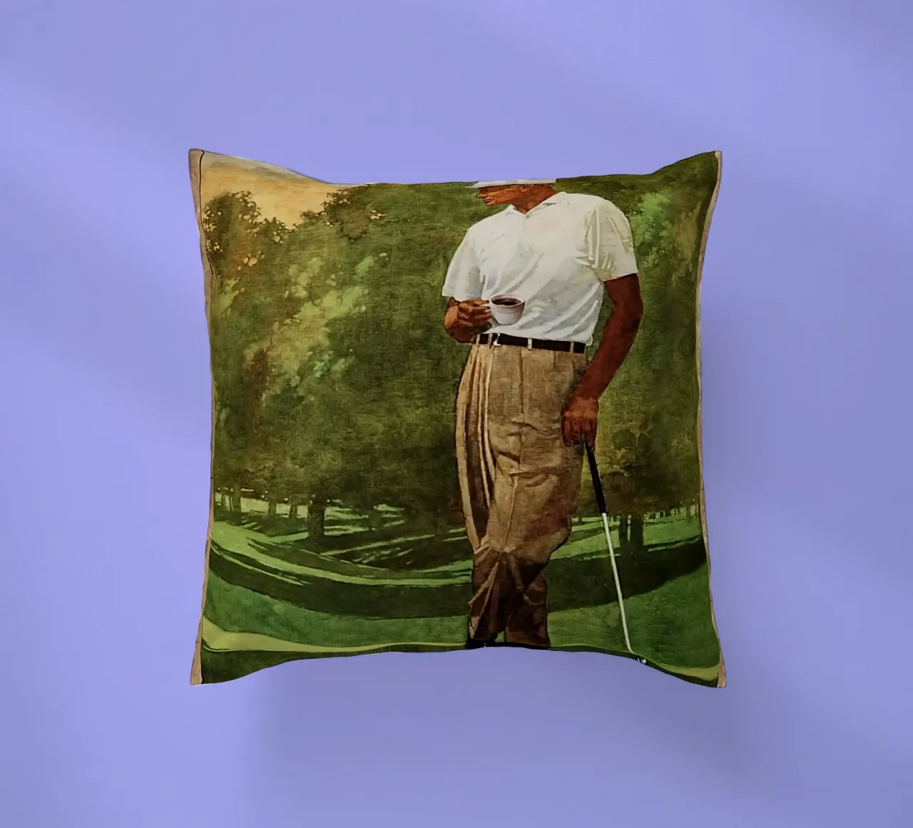 Ecco cosa faccio, gioco a golf e bevo caffè cuscino da khanrosie