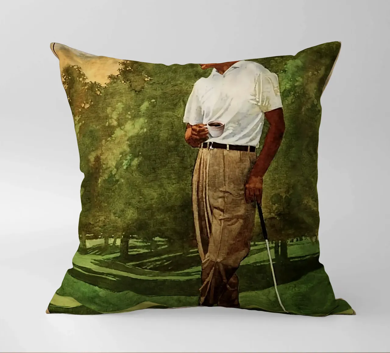 Ecco cosa faccio, gioco a golf e bevo caffè cuscino da khanrosie