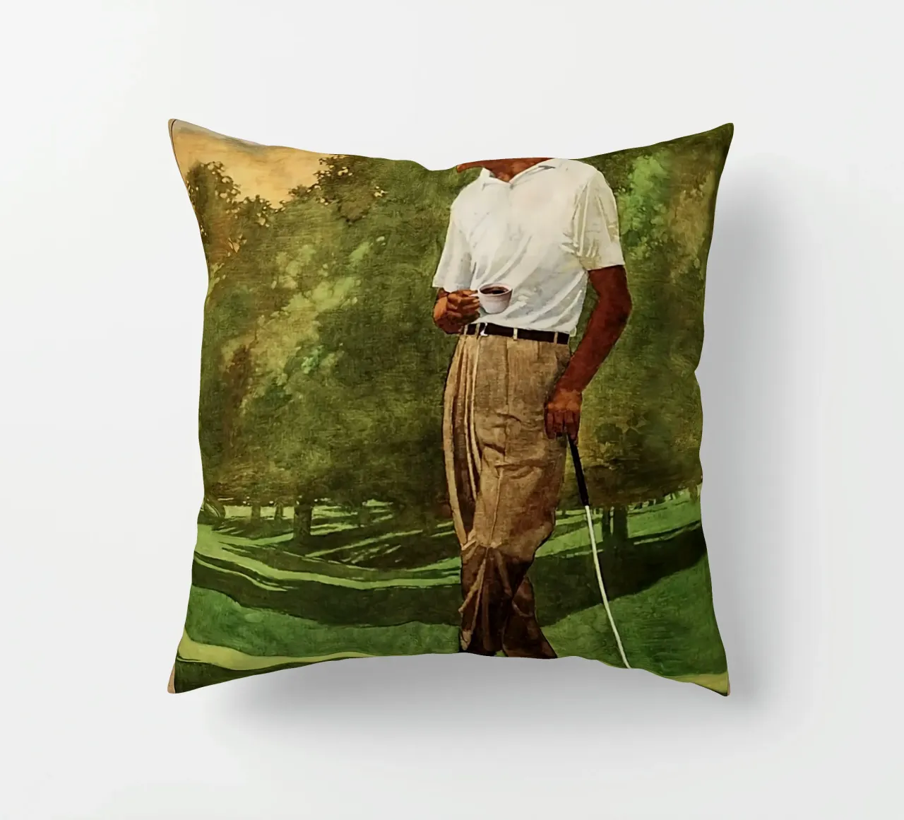 Ecco cosa faccio, gioco a golf e bevo caffè cuscino da khanrosie
