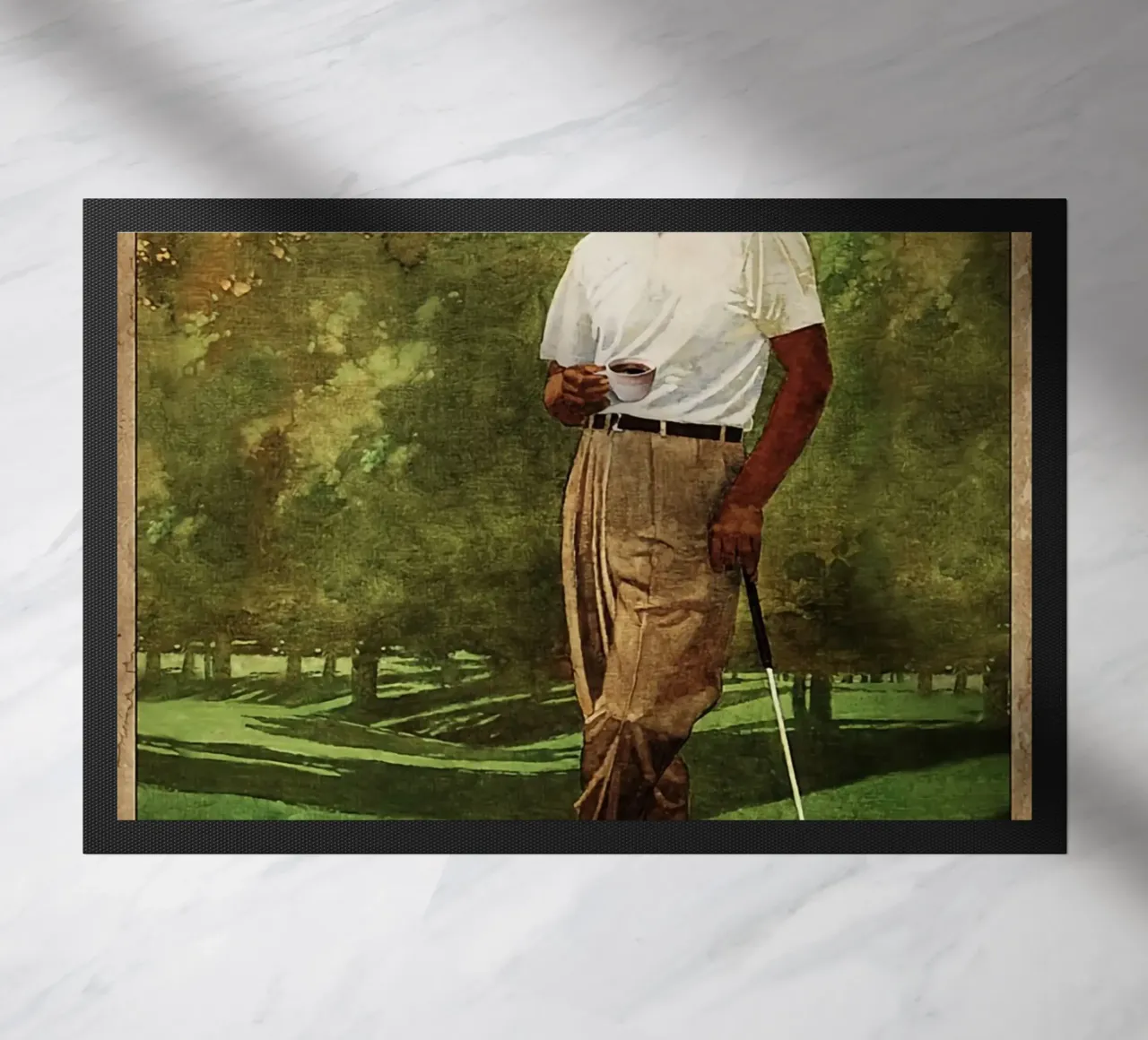 Ecco cosa faccio, gioco a golf e bevo caffè zerbino da khanrosie