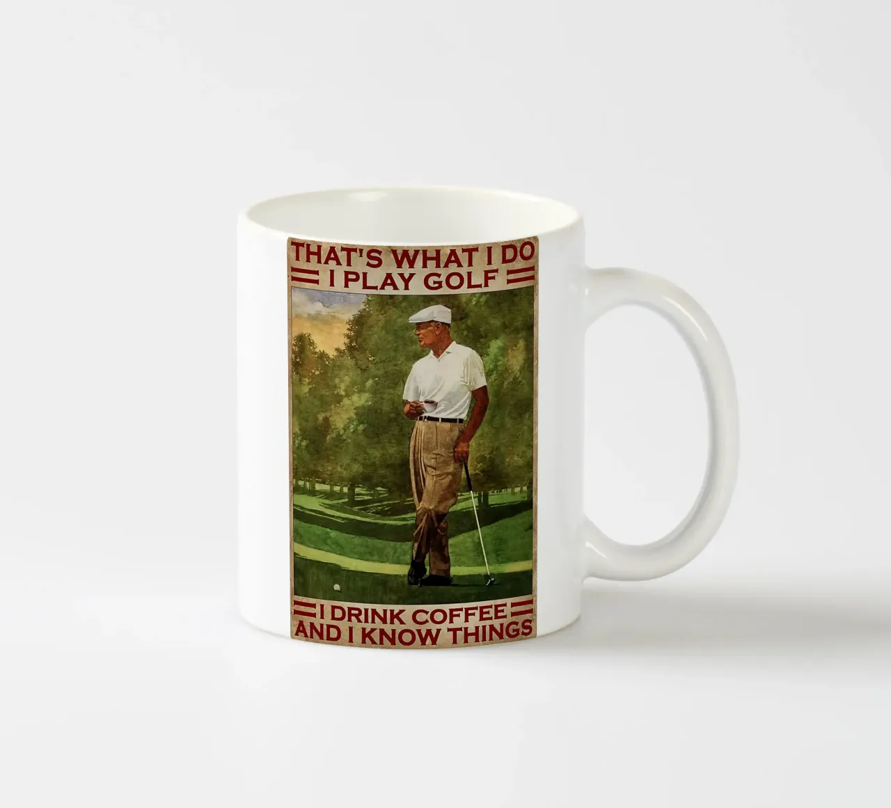 Ecco cosa faccio, gioco a golf e bevo caffè tazza in ceramica da khanrosie