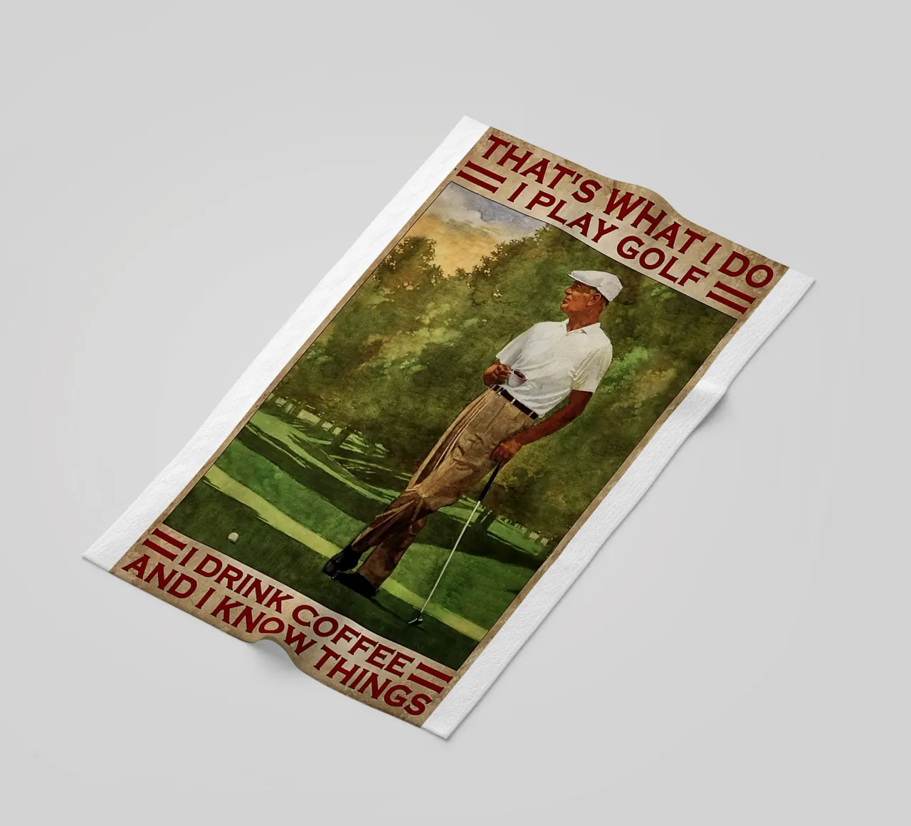 Ecco cosa faccio, gioco a golf e bevo caffè telo mare da khanrosie