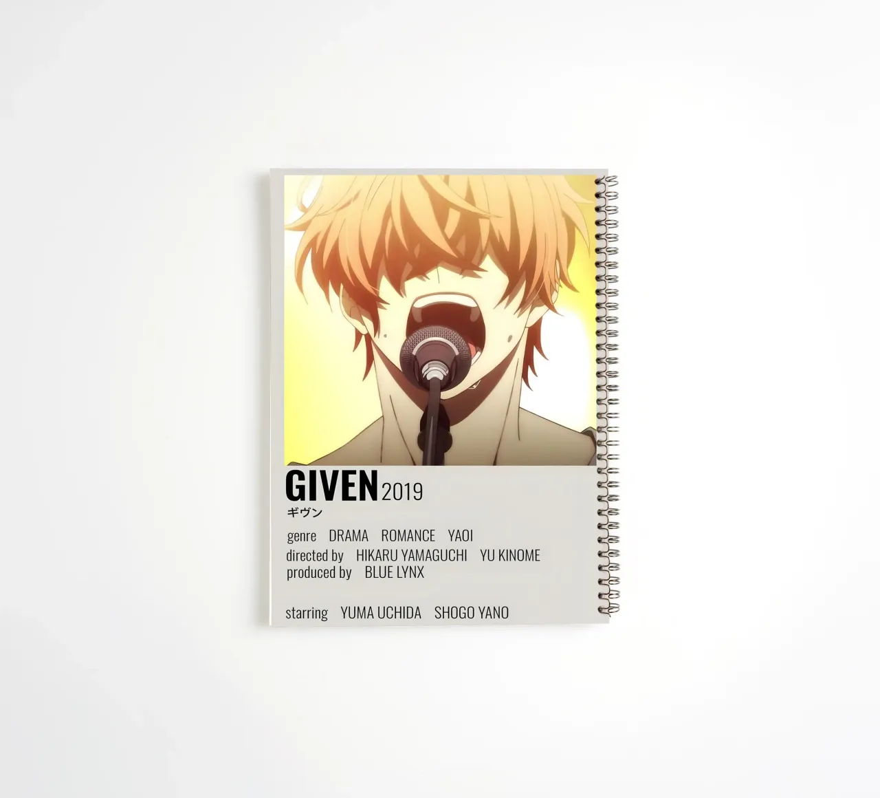 GIVEN 2019 spiral notebook by Totoya