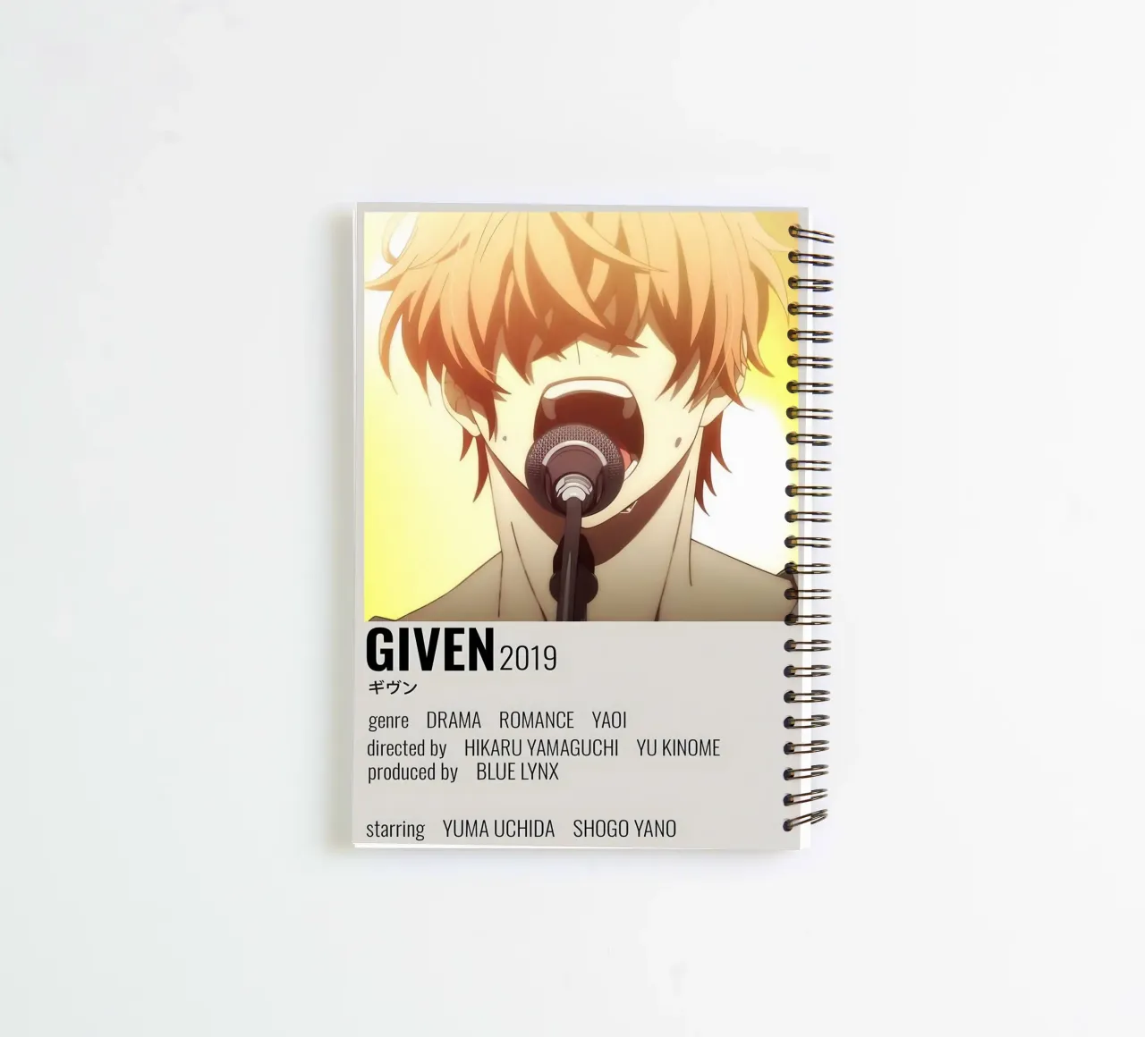 GIVEN 2019 spiral notebook by Totoya