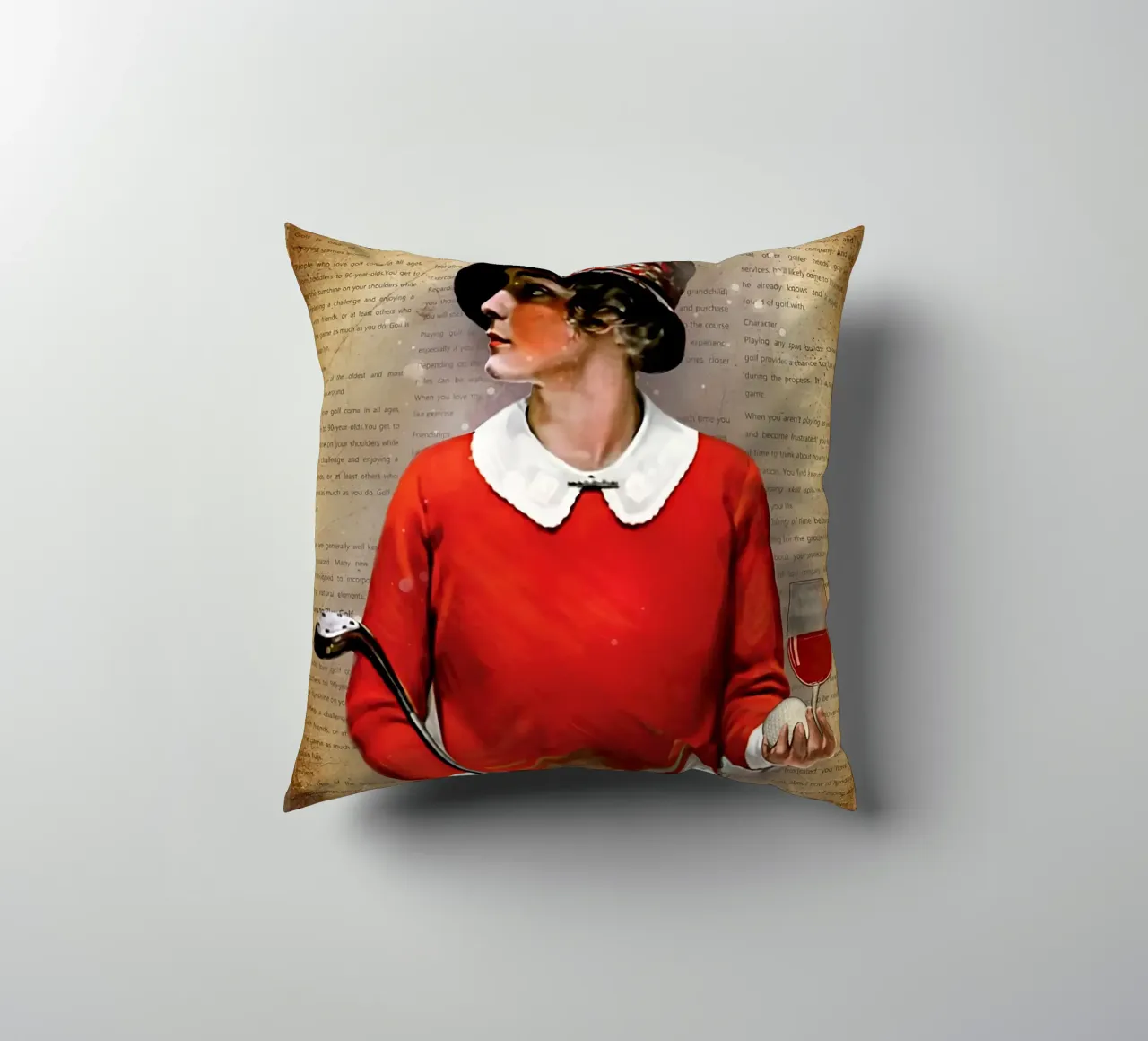 Questo è ciò che faccio, gioco a golf e bevo vino. cuscino da khanrosie