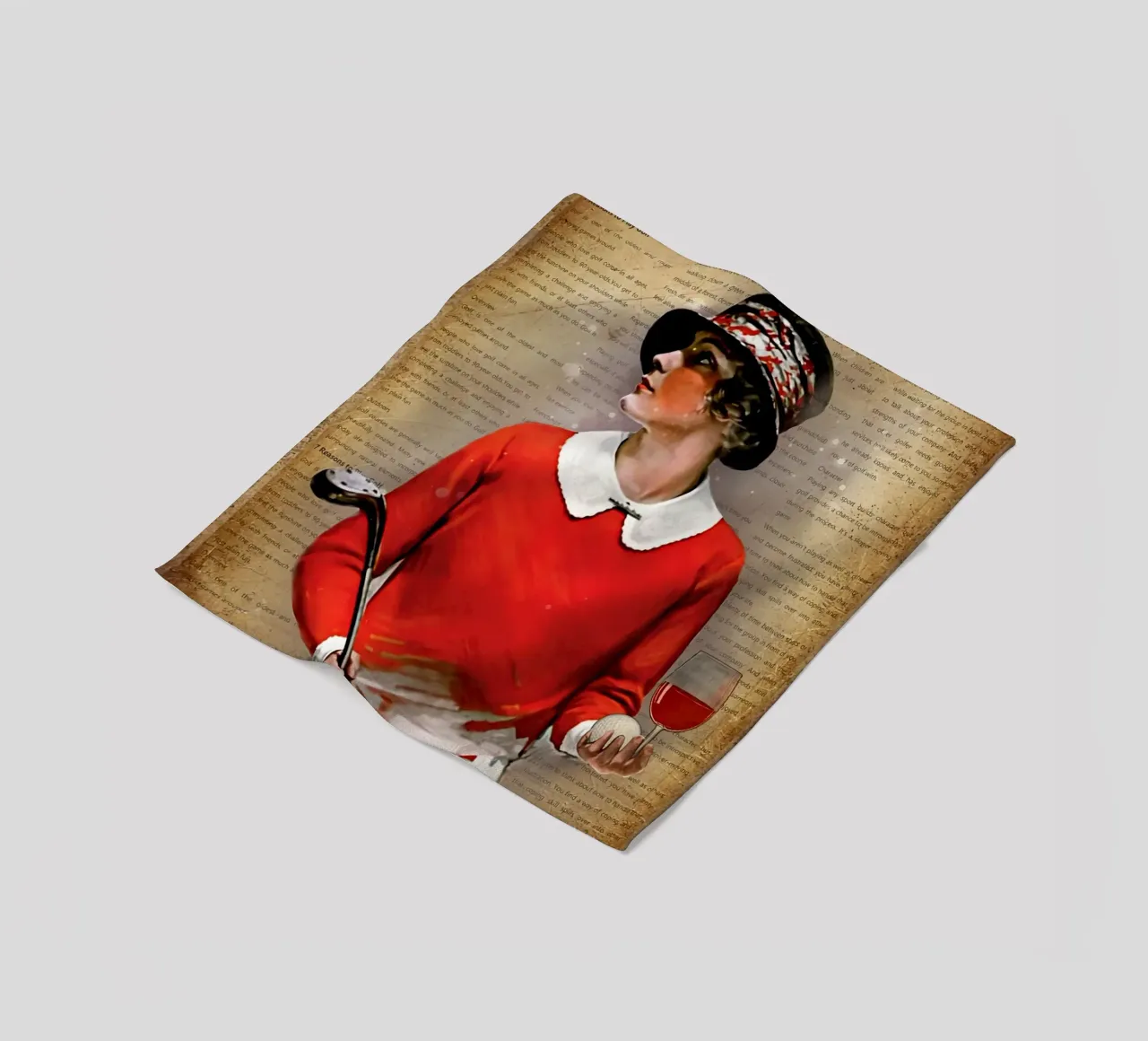 thats what i do i play golf i drink wine fleece blanket by khanrosie