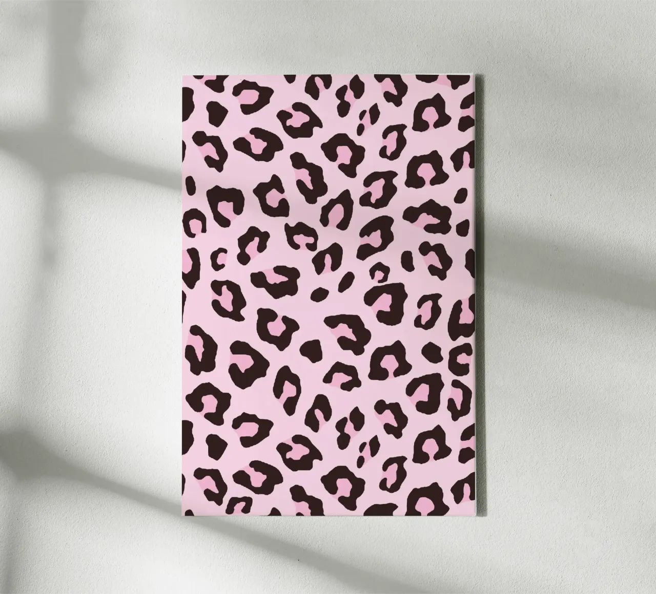 Luipaardprint Roze Chocolade canvas met Baklijst van SilverPegasus