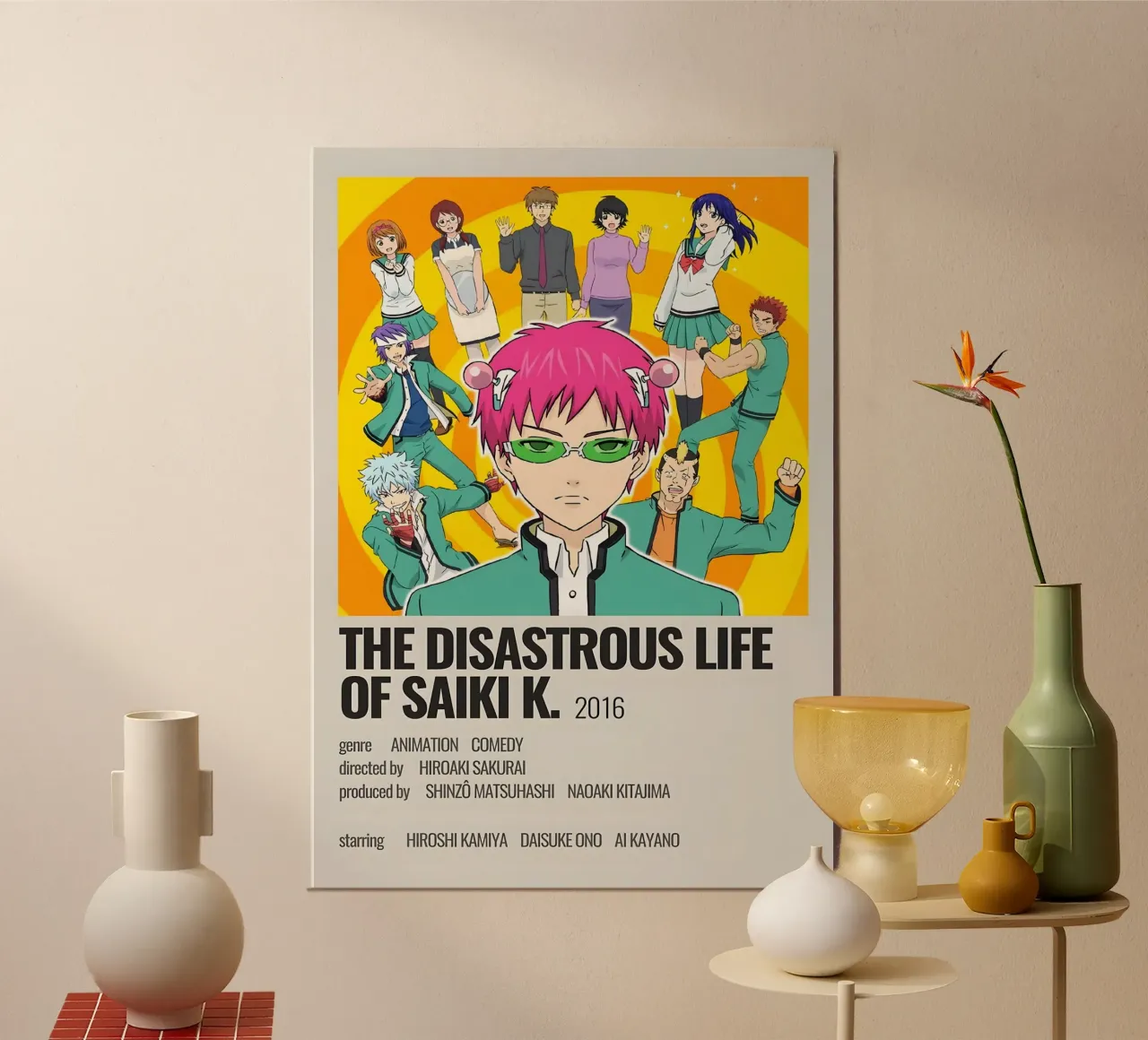 THE DISASTROUS LIFE OF SAIKI K. 2016 carta hahnemühle da Totoya
