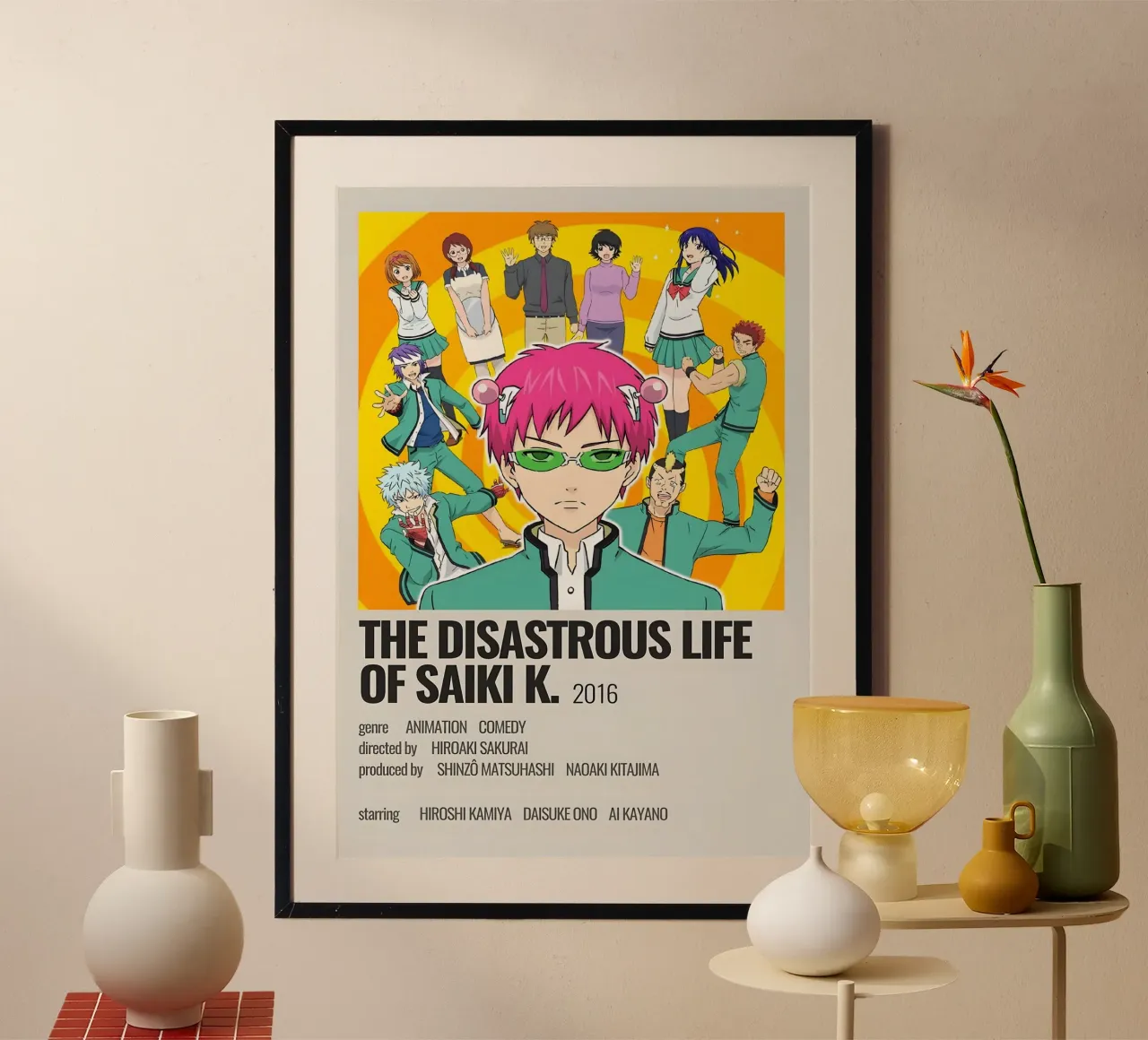 THE DISASTROUS LIFE OF SAIKI K. 2016 carta hahnemühle da Totoya