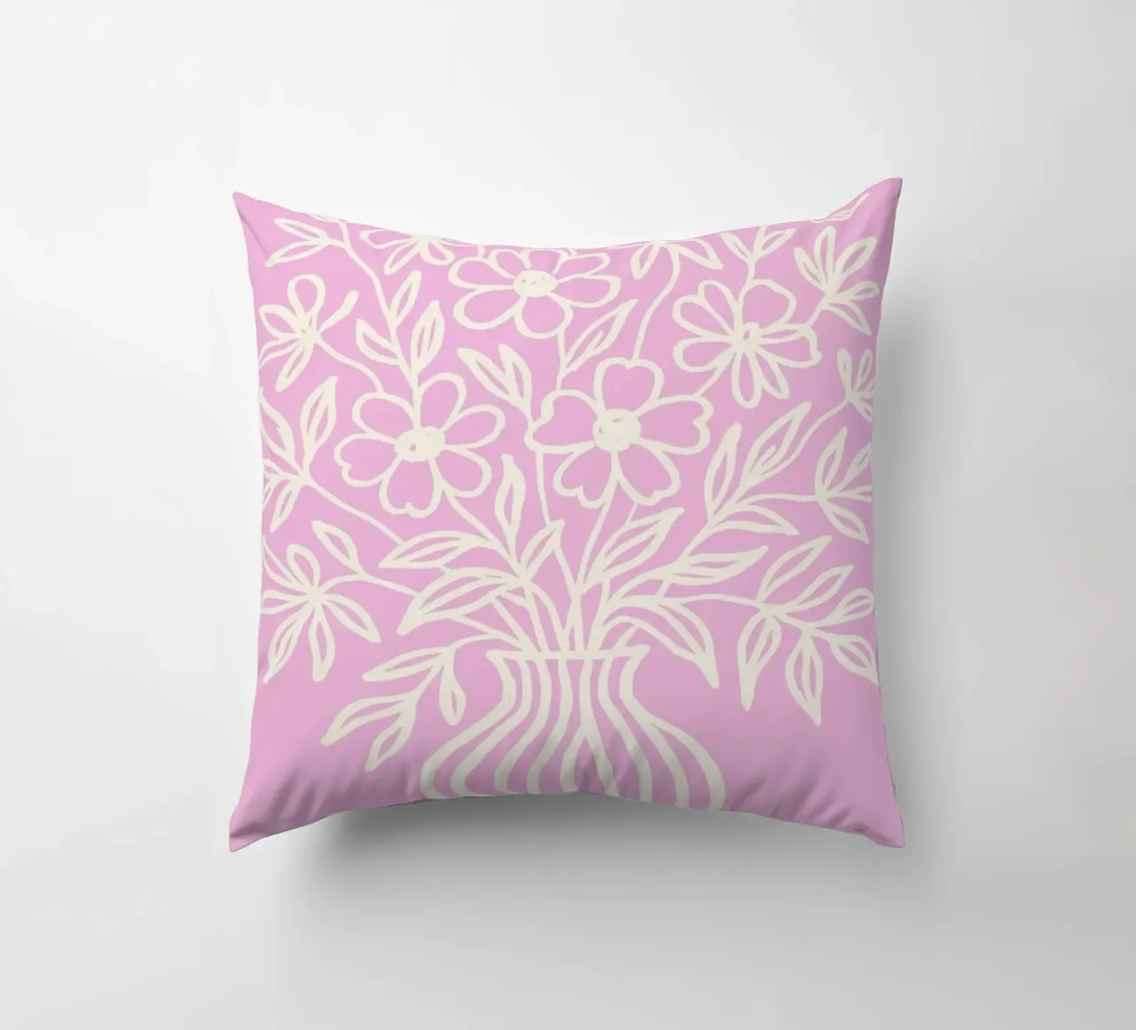 Bouquet In Pink cuscino da treechild