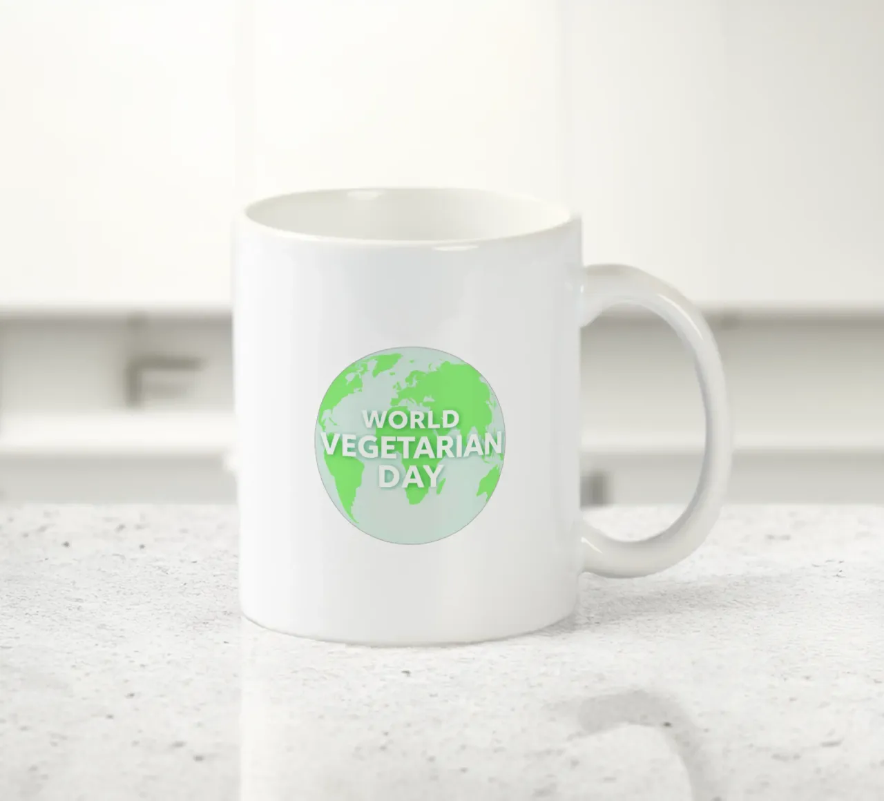 Giornata Vegetariana Mondiale con un focus sulla consapevolezza globale tazza in ceramica da DesignDoodle