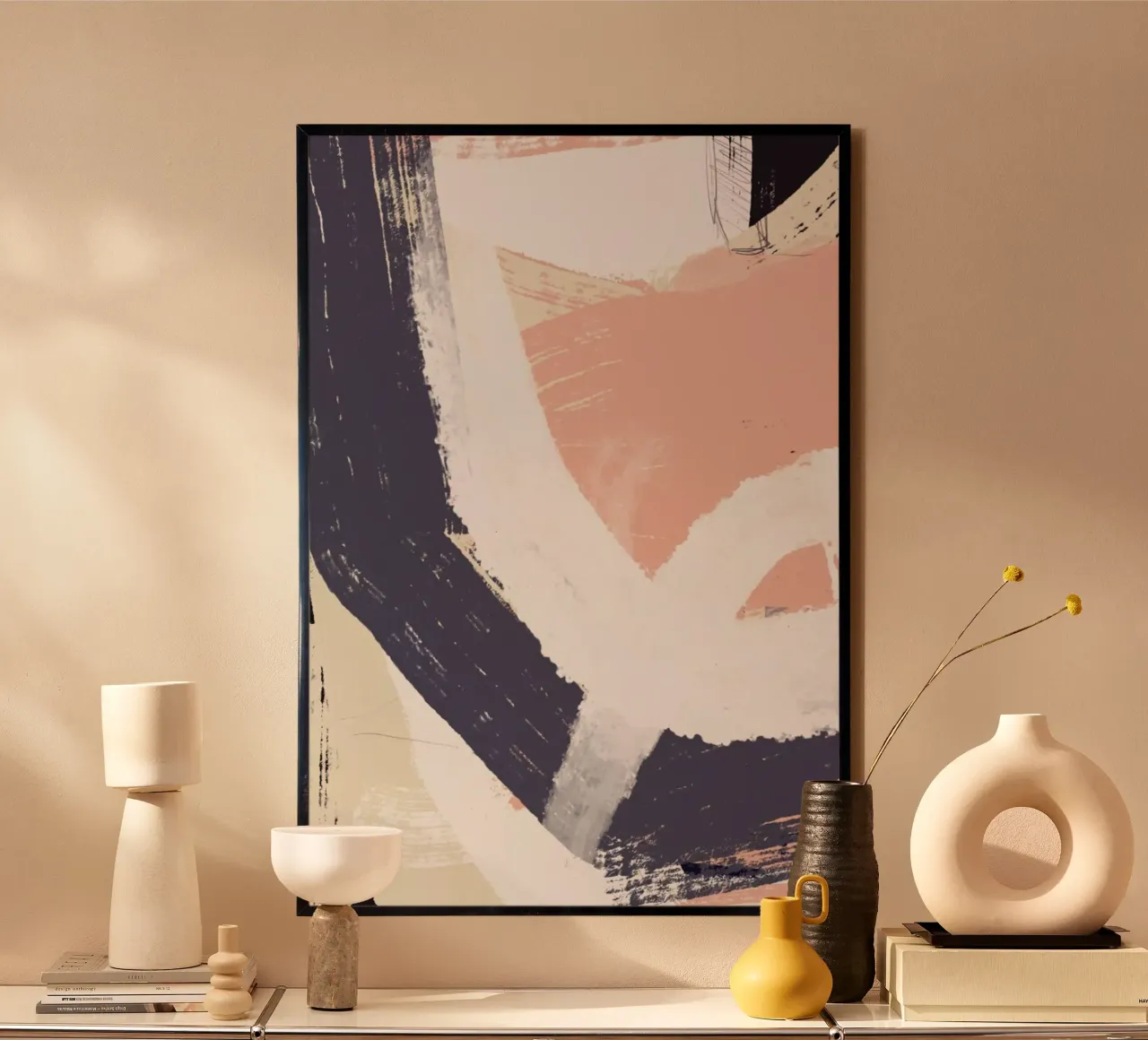 Re Route poster con telaio in legno da Jilli Darling Art