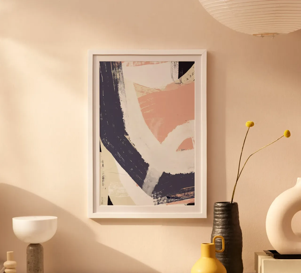 Re Route poster con telaio in legno da Jilli Darling Art