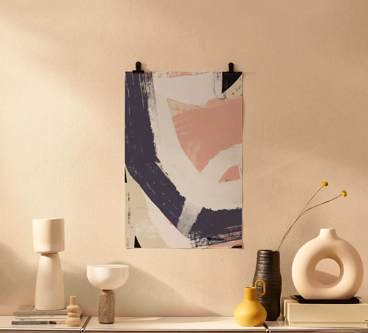 Re Route poster con telaio in legno da Jilli Darling Art