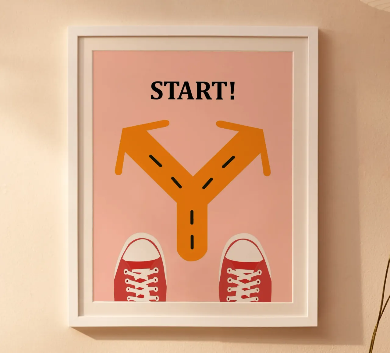 Scegliete la vostra strada poster con telaio in plastica da Kintsugi99