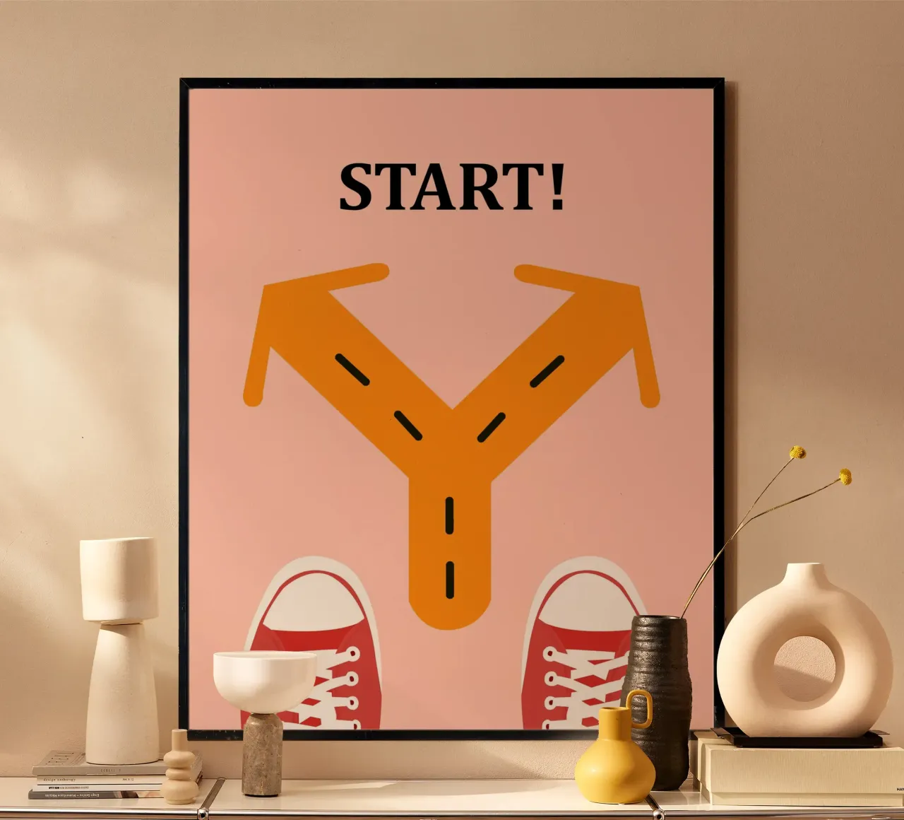 Scegliete la vostra strada poster con telaio in plastica da Kintsugi99