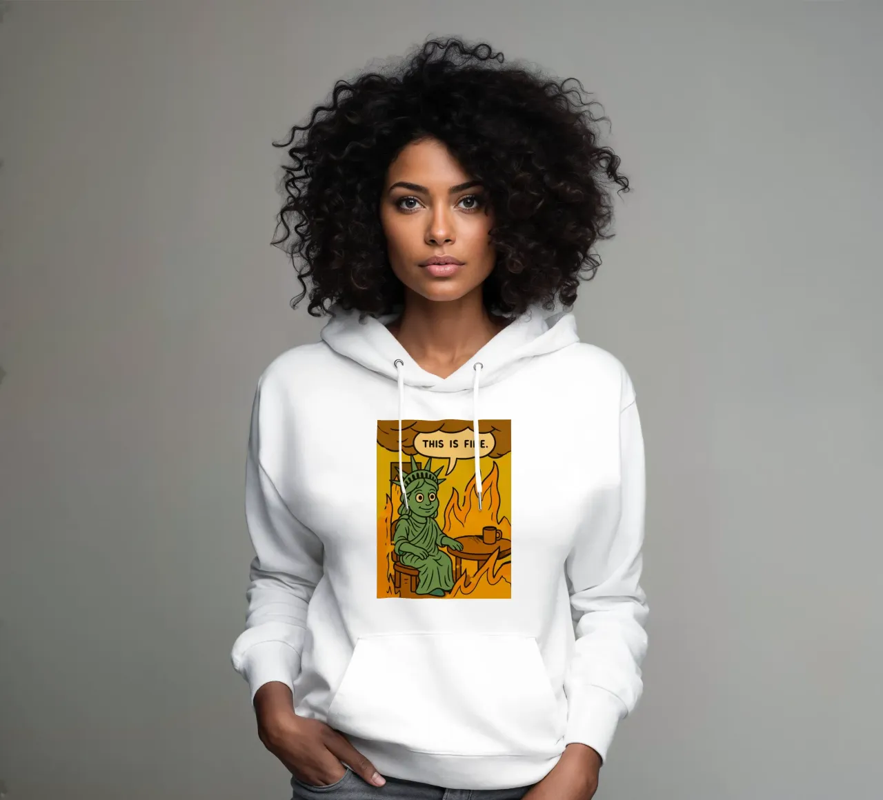 Statue of Liberty this is fine felpa con cappuccio da ramosashop