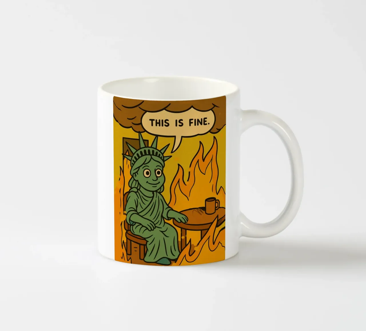 Statue of Liberty this is fine tazza in ceramica da ramosashop