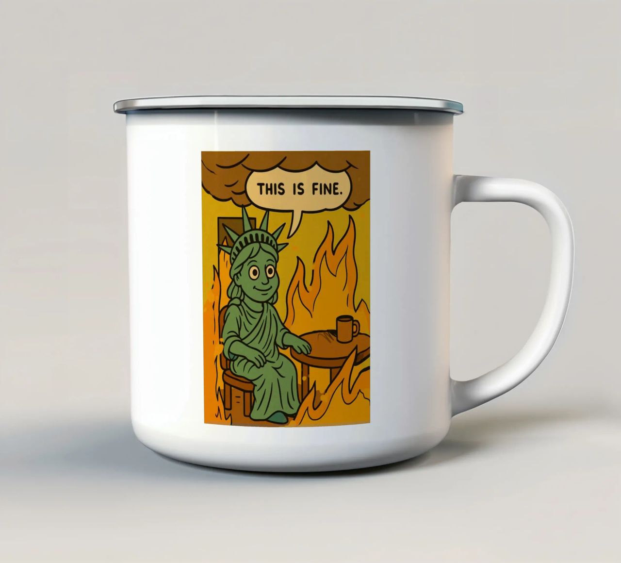 Statue of Liberty this is fine Emaille Tasse von ramosashop
