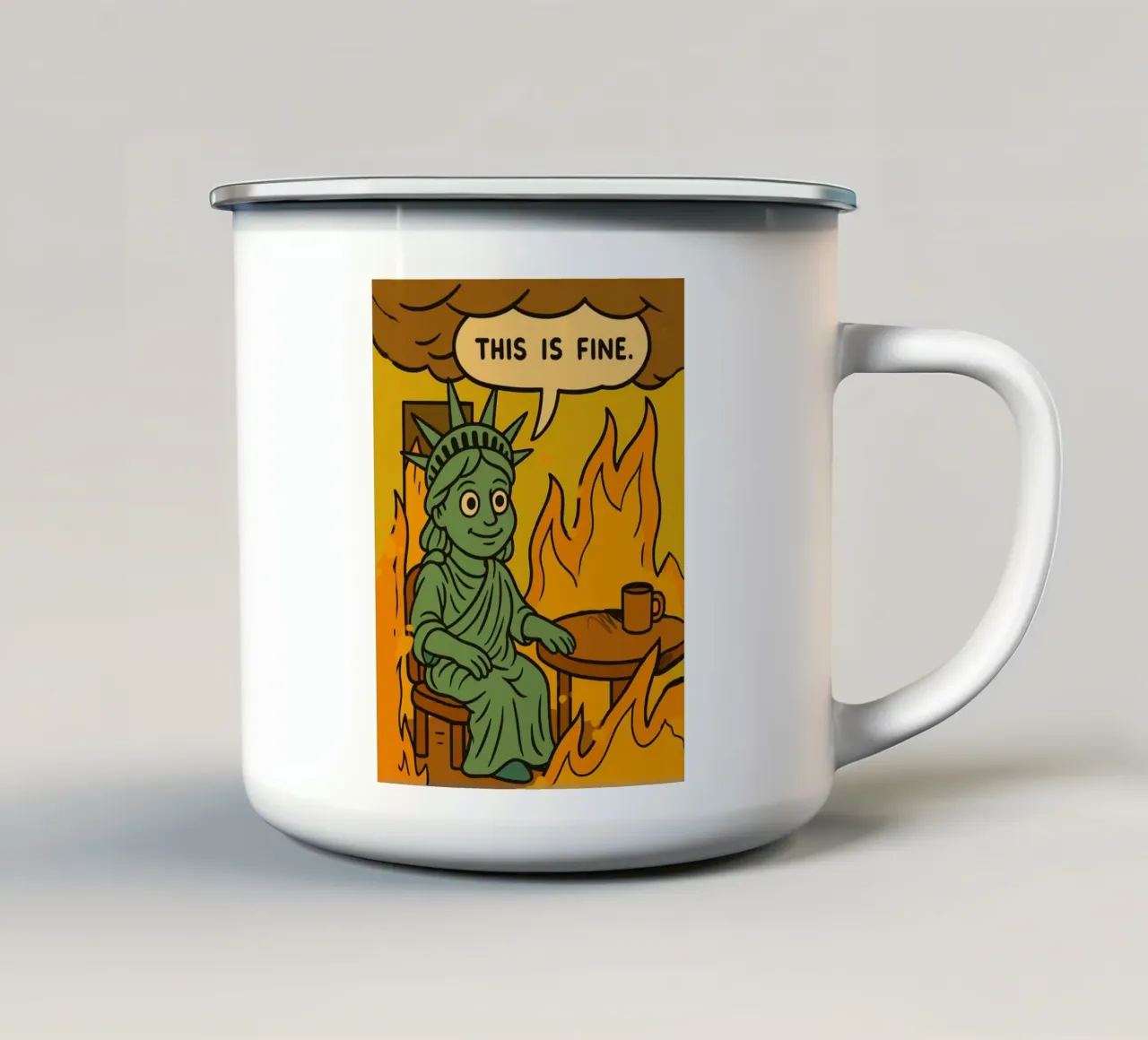 Statue of Liberty this is fine tazza in smalto da ramosashop