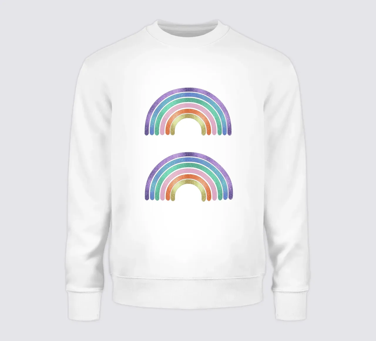 Arcobaleno glitterato felpa da cafelab