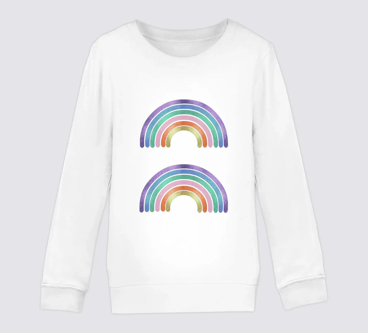 Arcobaleno glitterato felpa bambino da cafelab