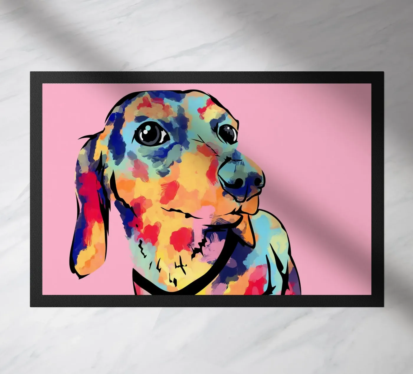 Rainbow Pup doormat by Kintsugi99