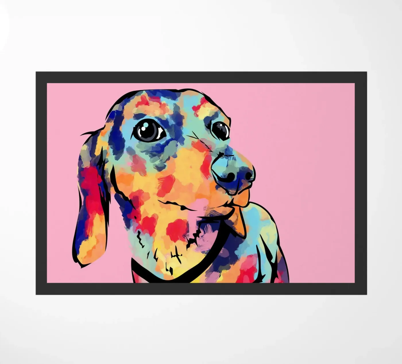 Rainbow Pup doormat by Kintsugi99