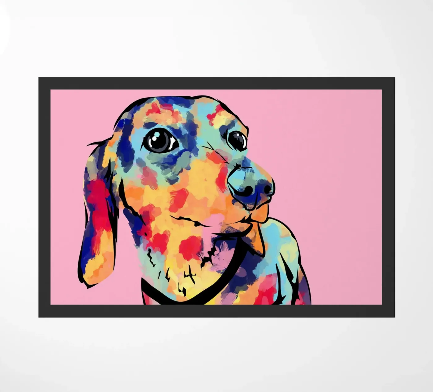 Rainbow Pup doormat by Kintsugi99