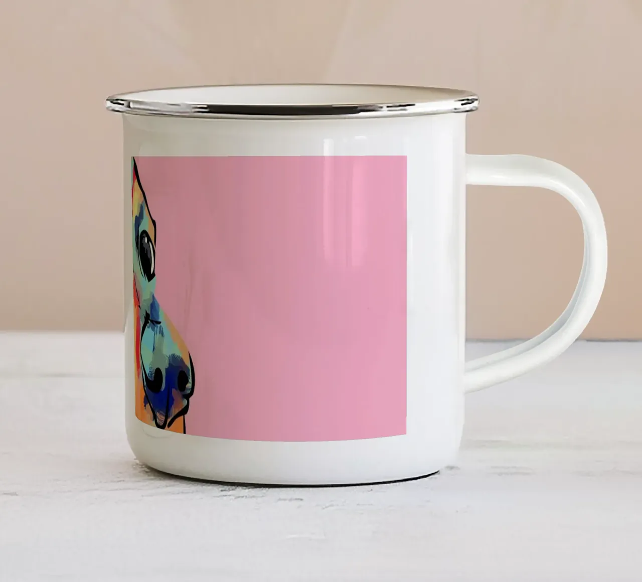 Cucciolo Arcobaleno tazza in smalto da Kintsugi99