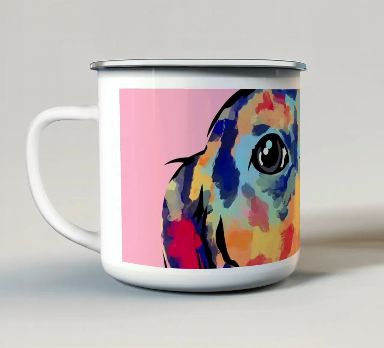 Cucciolo Arcobaleno tazza in smalto da Kintsugi99
