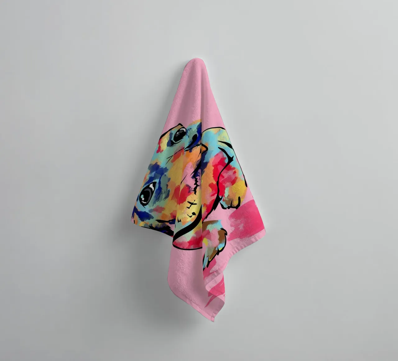 Cucciolo Arcobaleno asciugamano da bagno da Kintsugi99