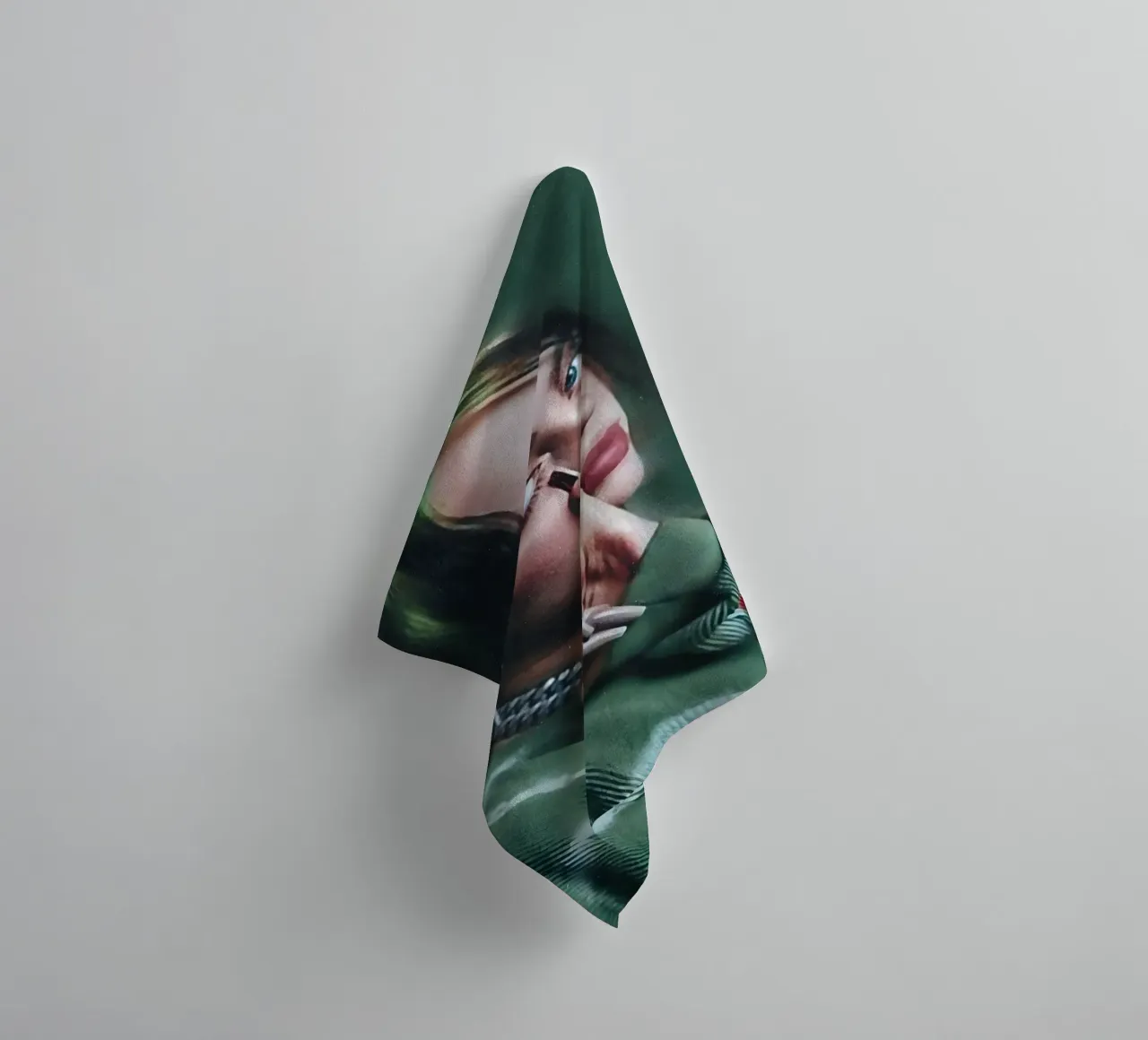 Billie Eilish asciugamano da bagno da Low poly art