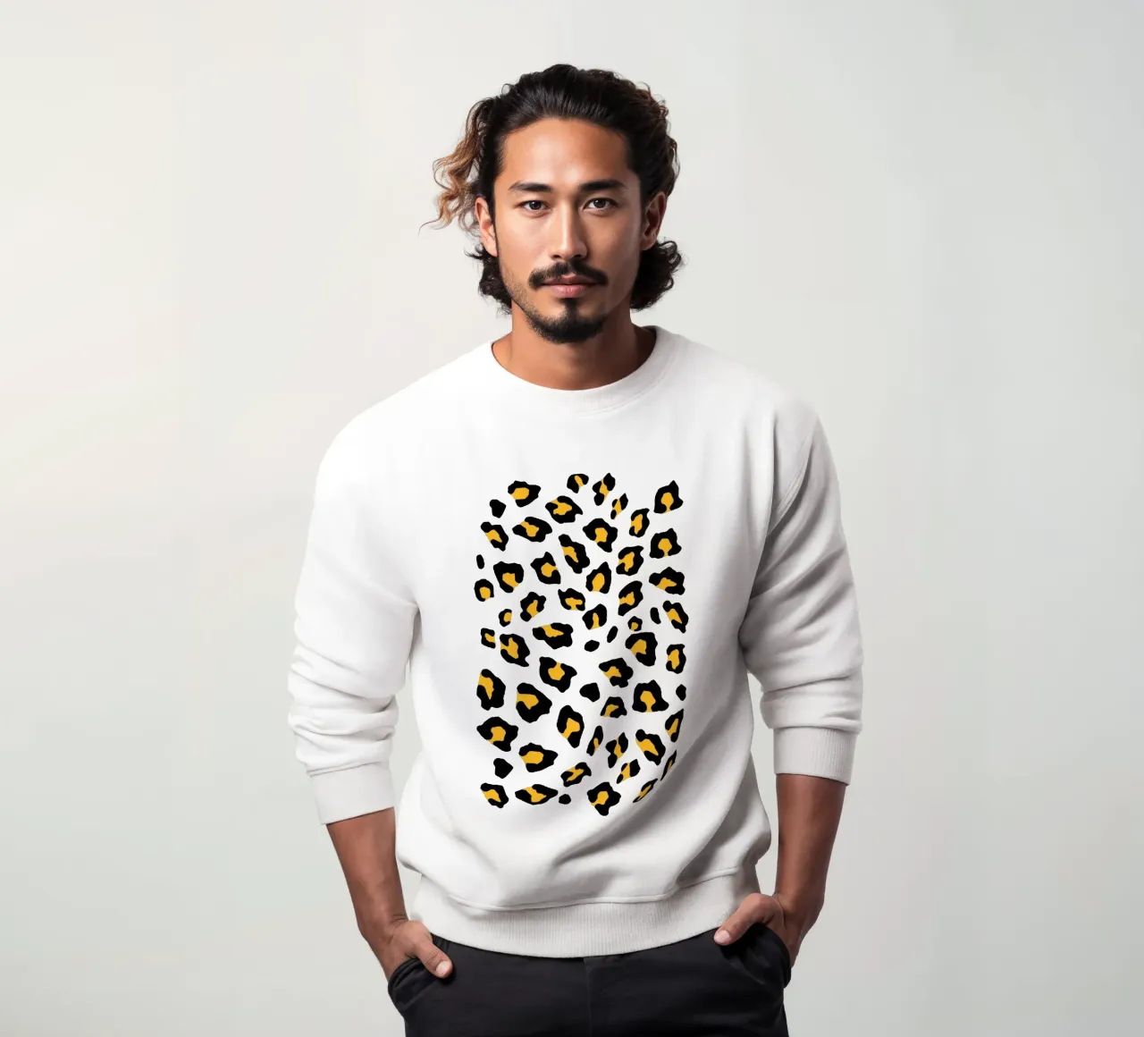 Imprimé léopard Jaune moutarde sweat de SilverPegasus
