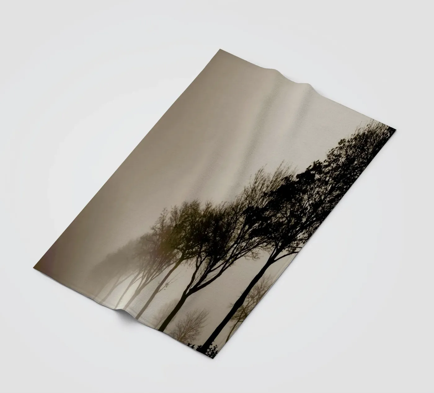 Brown Trees Fleecedecke von Monika Strigel
