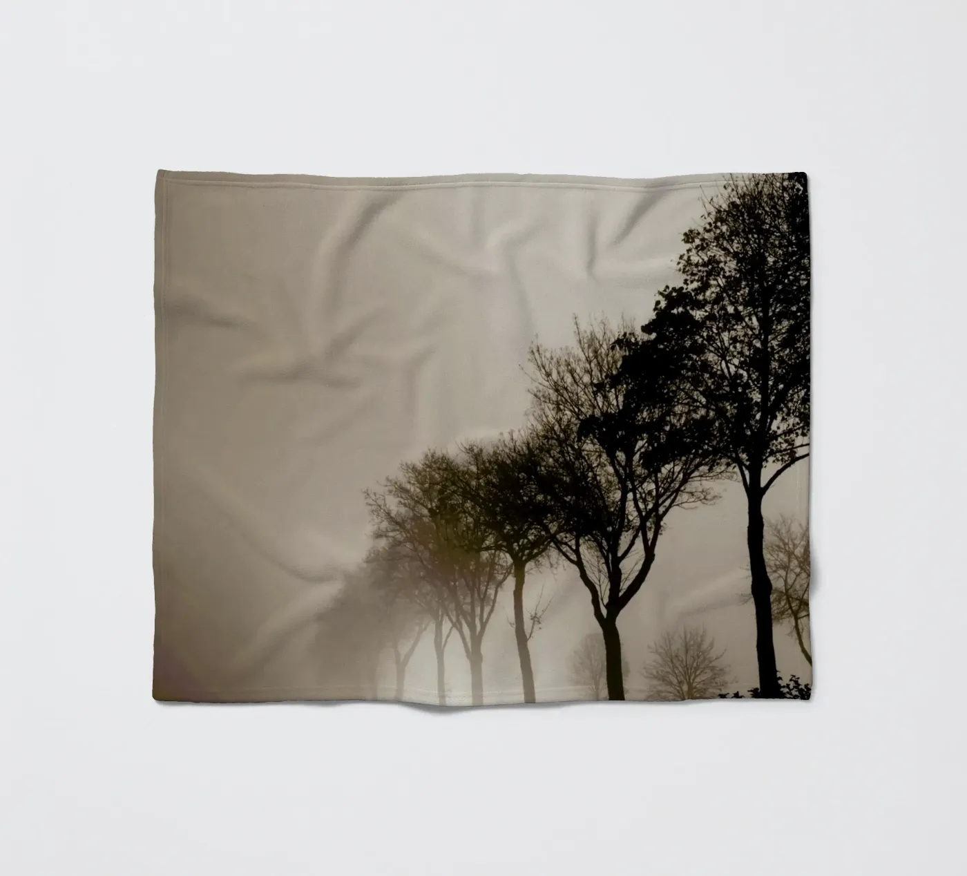 Brown Trees Fleecedecke von Monika Strigel