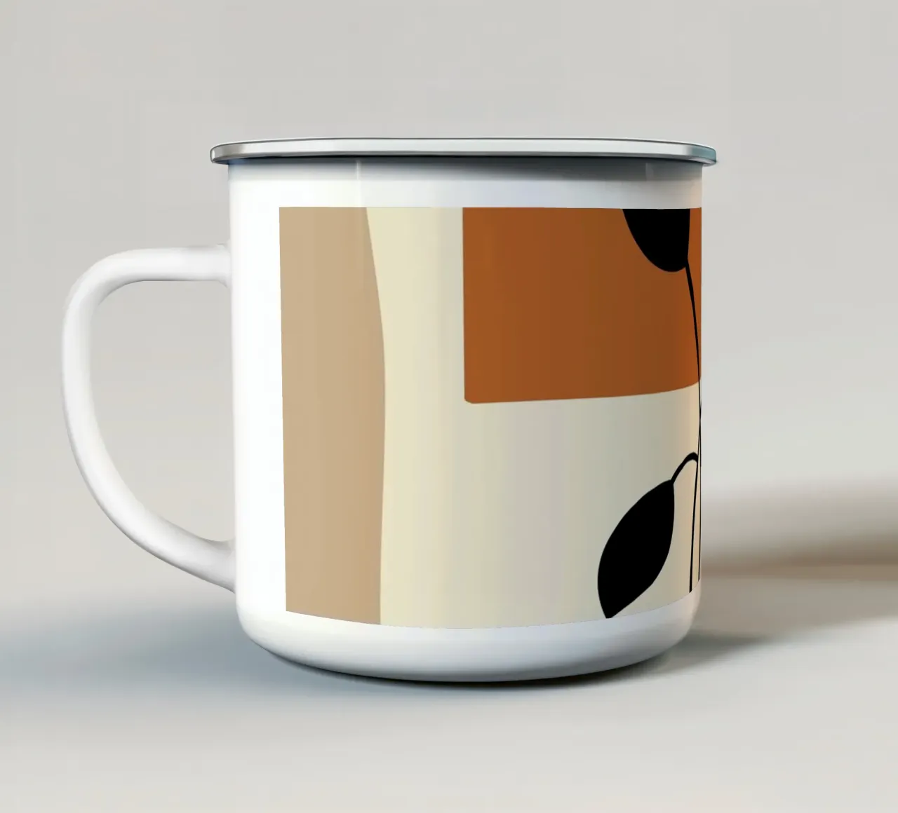 Arte moderna geometrica tazza in smalto da Kintsugi99