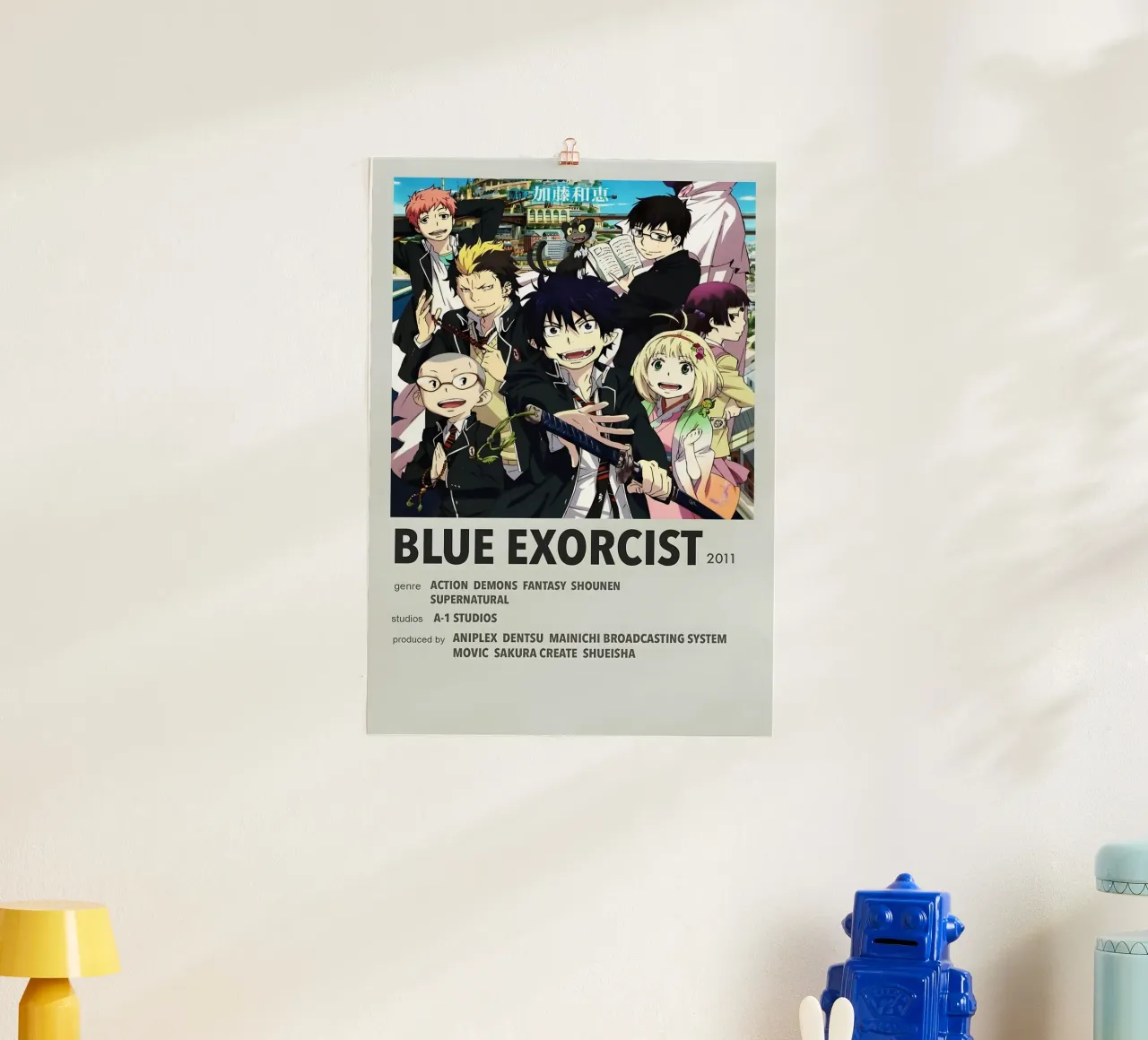 BLUE EXORCIST 2011 poster con telaio in plastica da Totoya