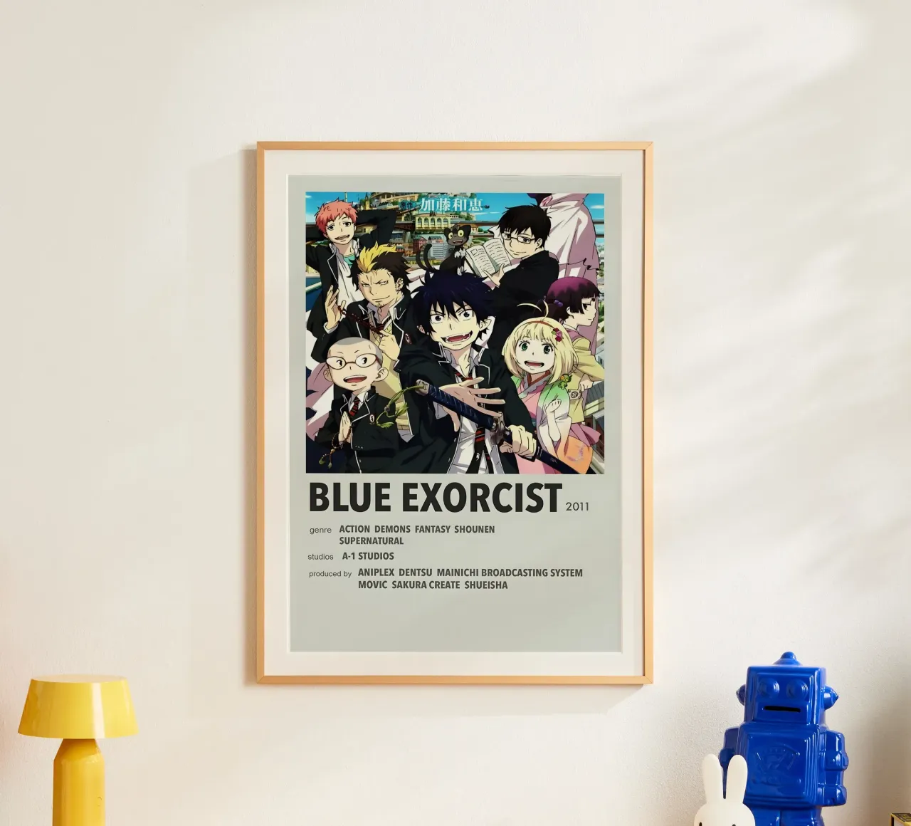 BLUE EXORCIST 2011 poster con telaio in plastica da Totoya