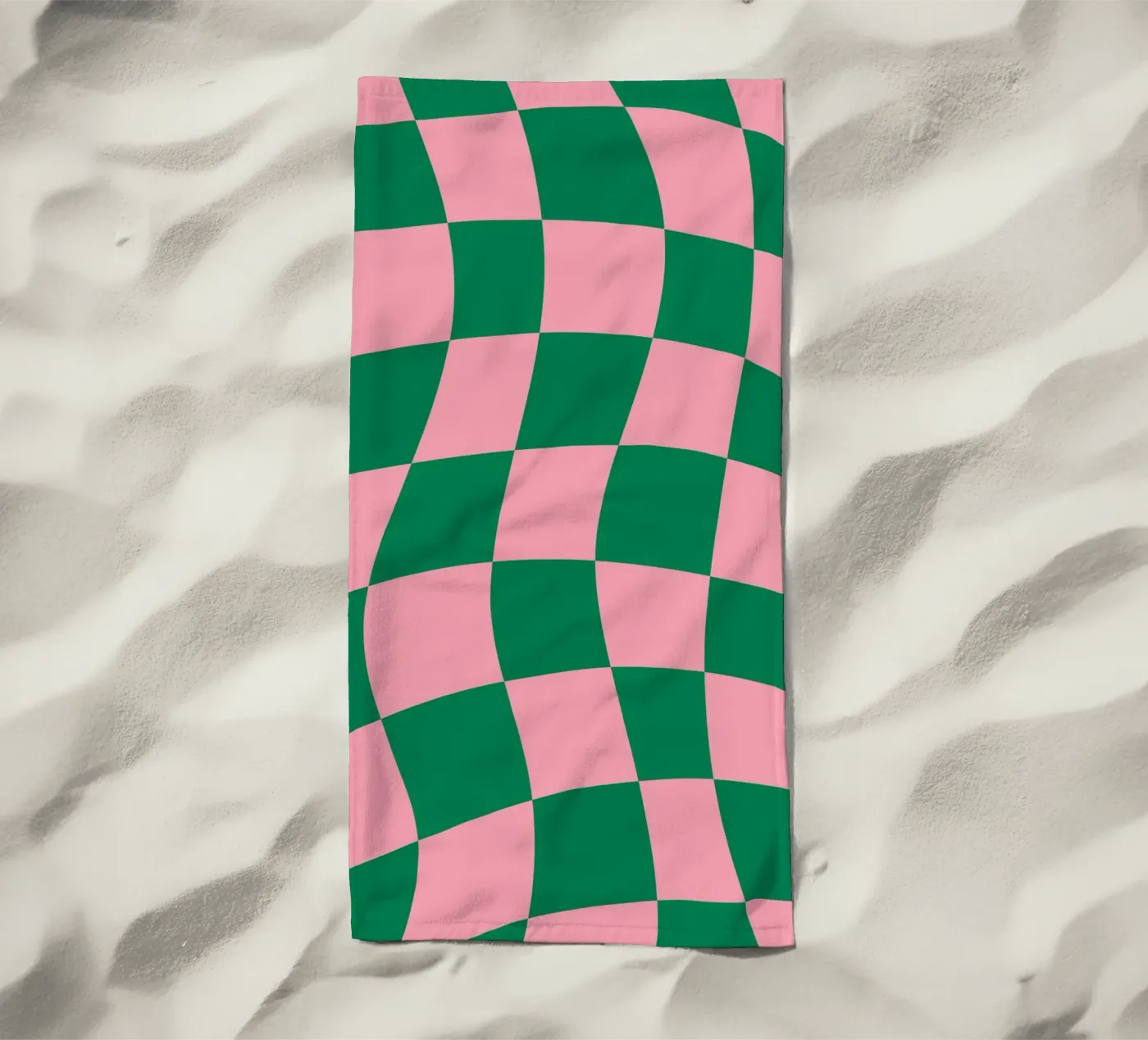 Checkered Bliss serviette de plage de Kintsugi99