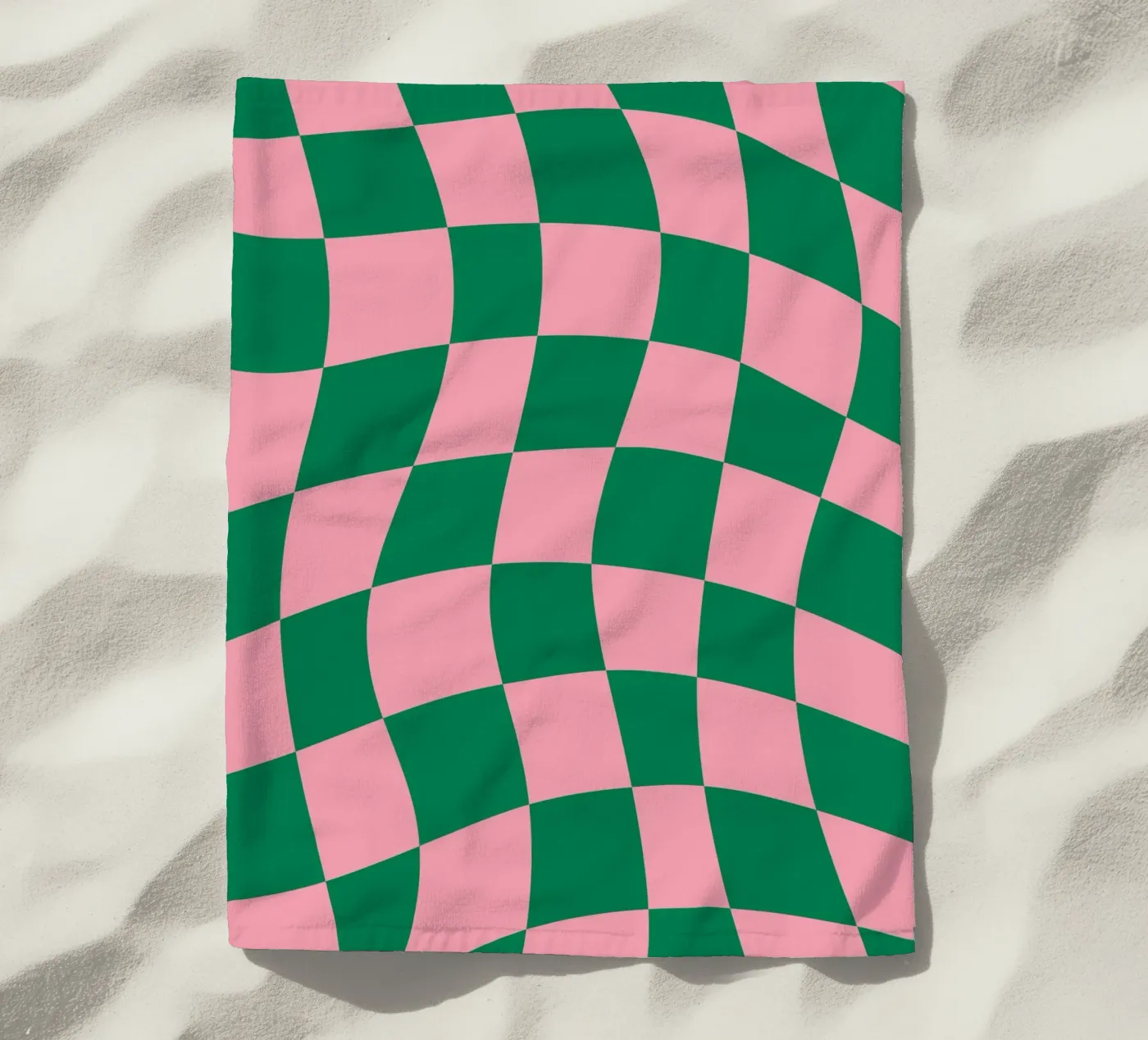 Checkered Bliss serviette de plage de Kintsugi99