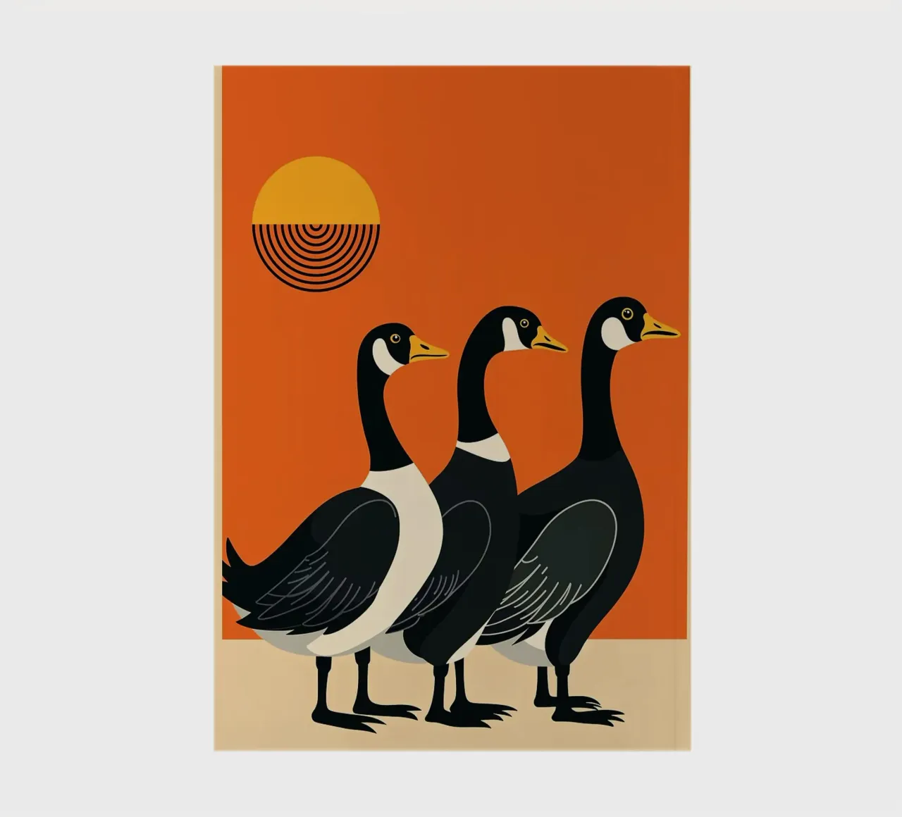 geese birds sunset sun silhouette nature notebook by Dale Edward YoungJr