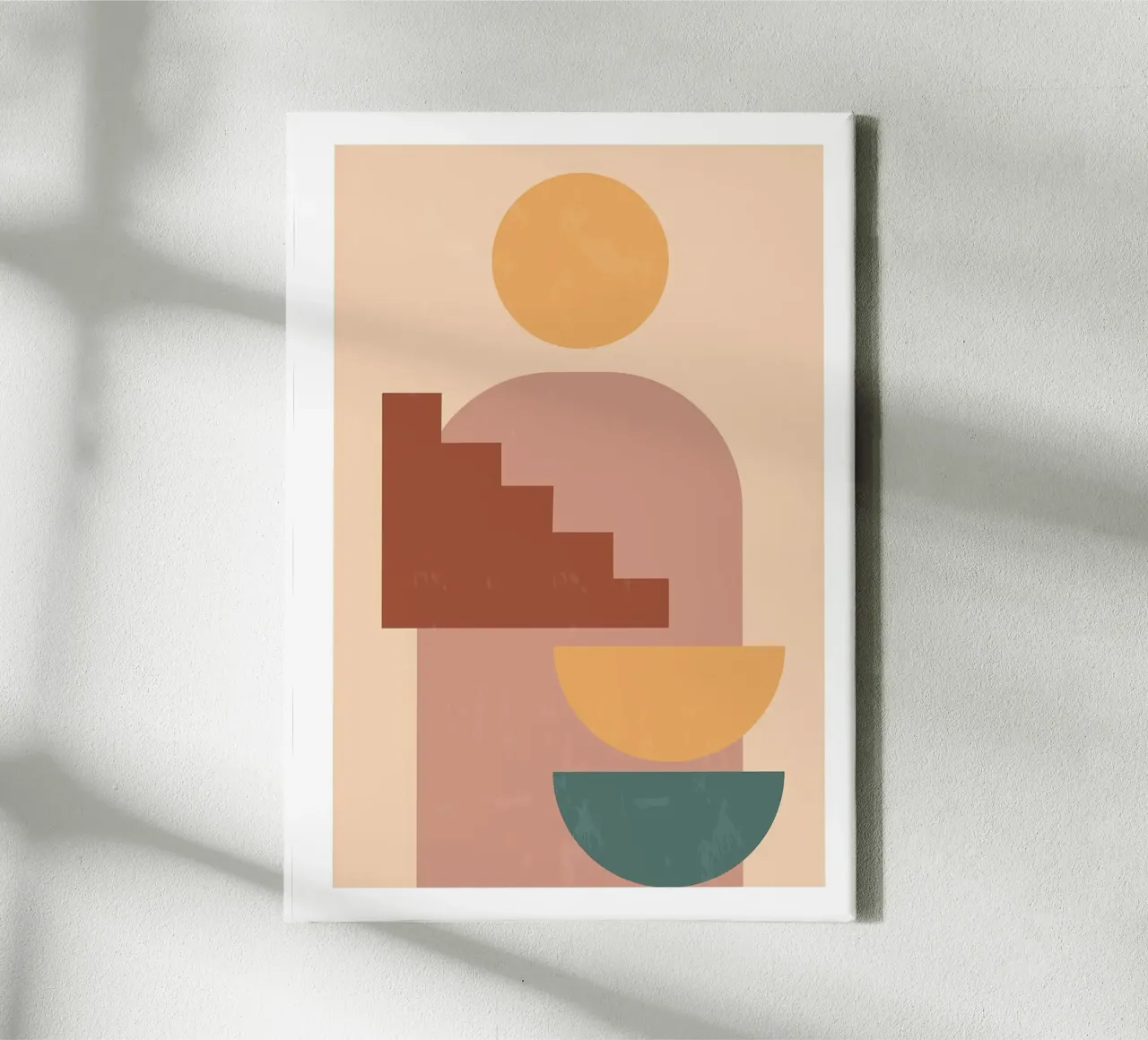 geometric shapes circle semicircle rectangle canvas by Dale Edward YoungJr