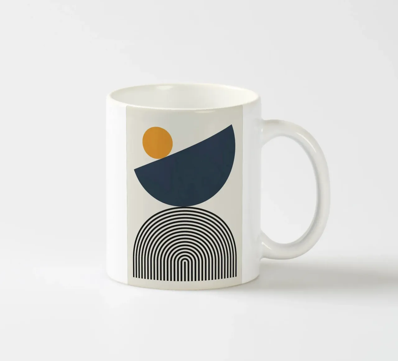 cerchio semicerchio arancione tazza in ceramica da Dale Edward YoungJr
