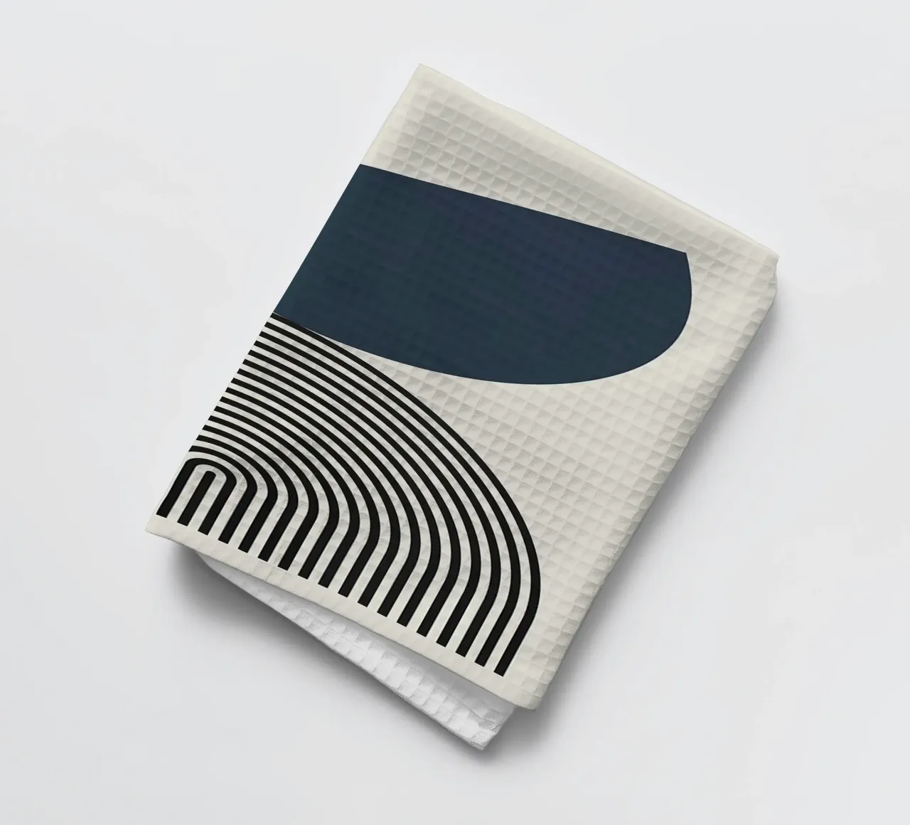 circle semi-circle orange tea towel by Dale Edward YoungJr