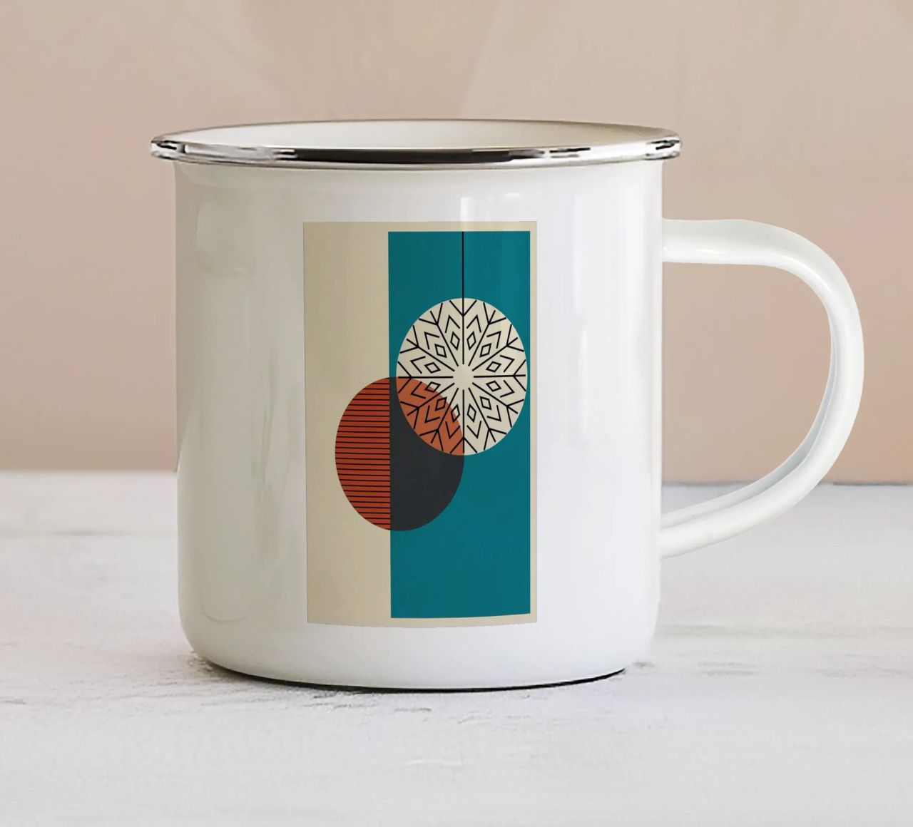 forme geometriche modelli di cerchi tazza in smalto da Dale Edward YoungJr