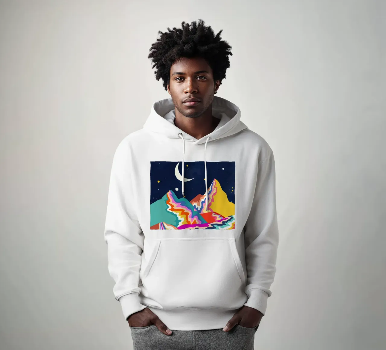 Picchi cromatici felpa con cappuccio da Kintsugi99