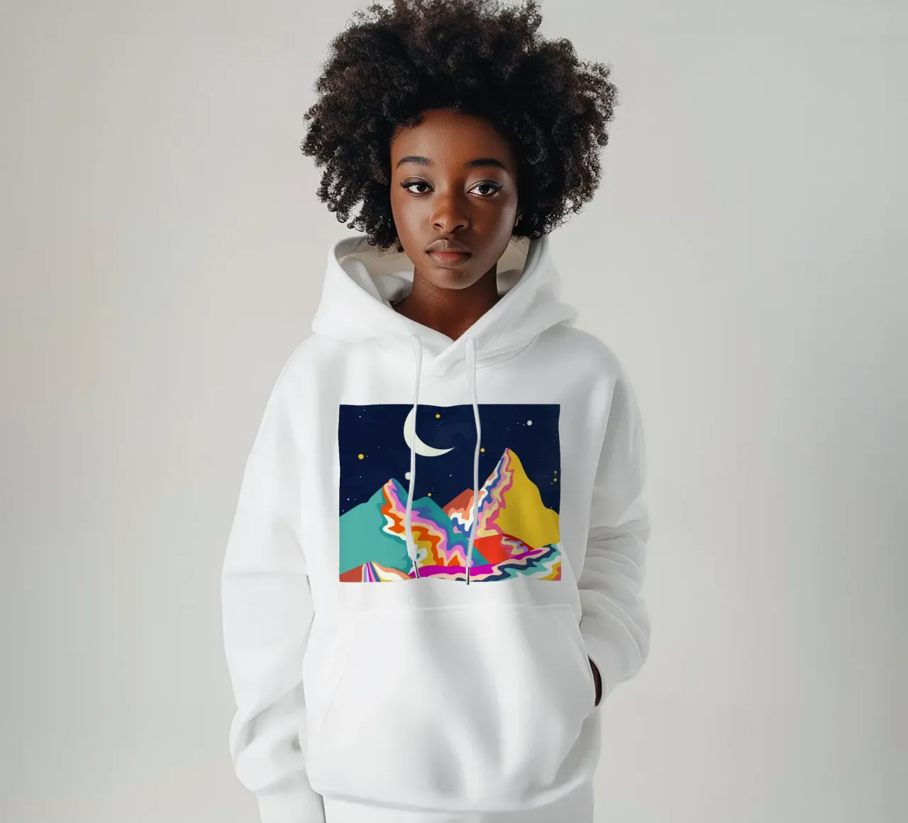 Picchi cromatici felpa con cappuccio da Kintsugi99