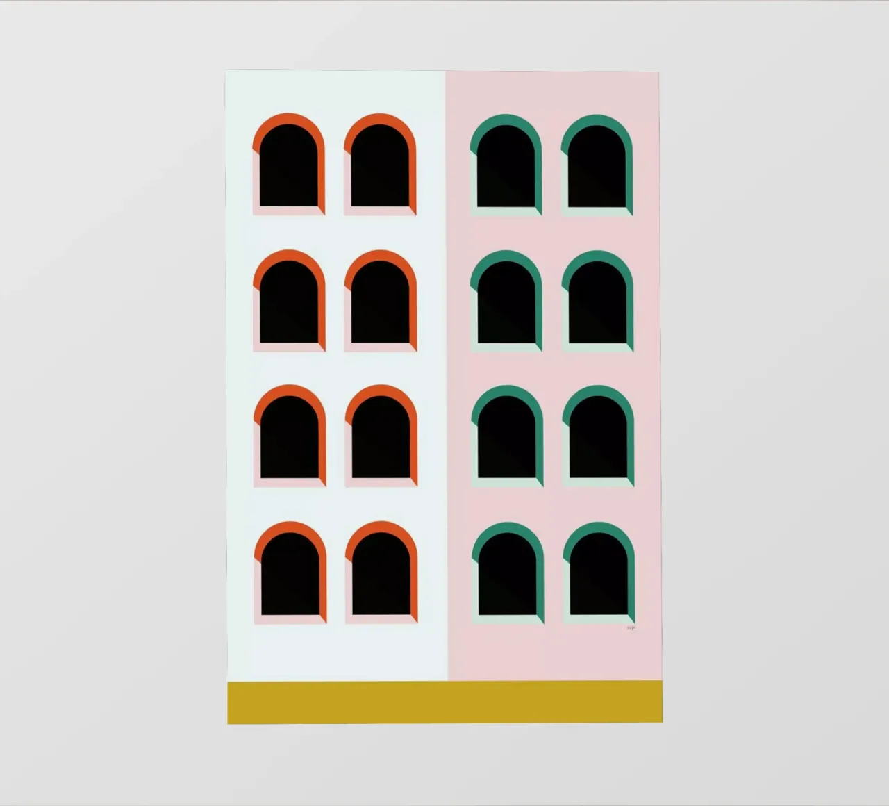 Arched Window House pellicola backlit da Linda Gobeta